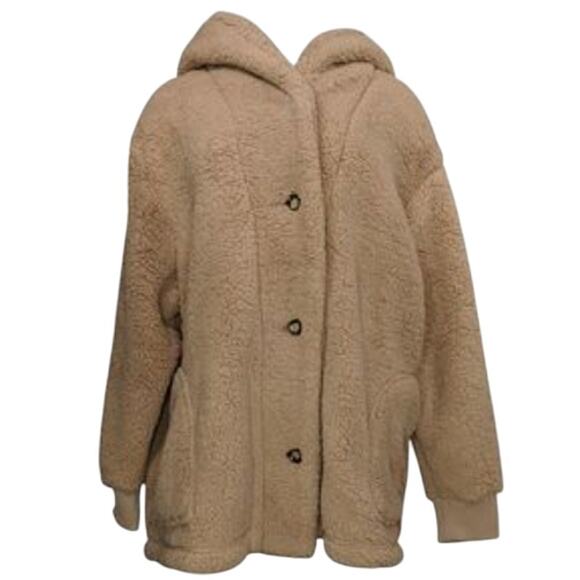 Cuddl Duds Double Faced Cozy Sherpa Hooded Wrap in Mocha – NEW, Size Medium - Picture 4 of 4